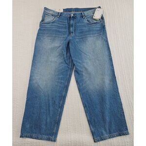 H&M Baggy Loose Fit Jeans NEW Men's 42x32 Medium Wash NWT Relaxed Fit Streetwear